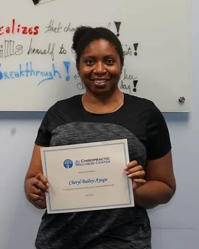 Chiropractic Durham NC Patients of the Month Cheryl B.