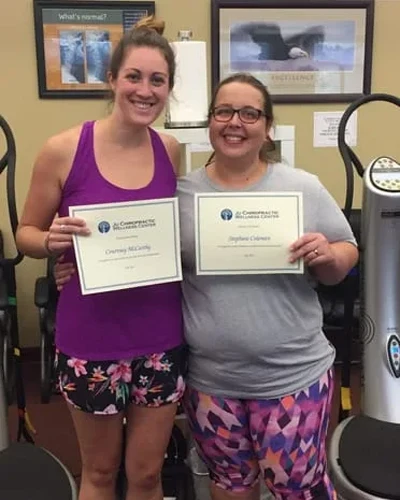 Chiropractic Durham NC Patients of the Month Courtney M. and Stephani C.