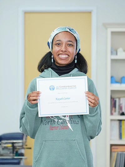 The Ju Chiropractic Wellness Center November 2025 Patient of the Month, Feifei