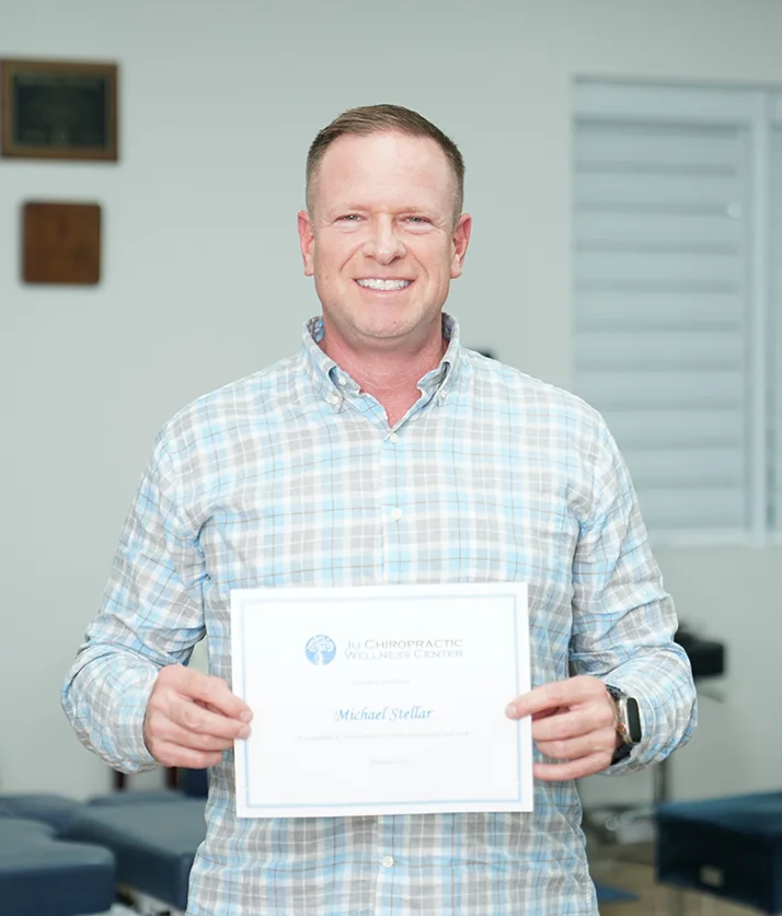 The Ju Chiropractic Wellness Center November 2025 Patient of the Month, Michael S.